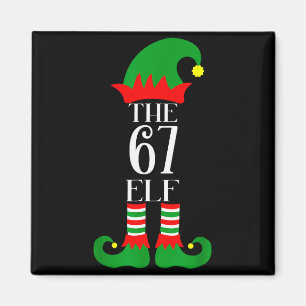 Aimant Costume de Noël de lutin 67 Pyjama 67 Mème Gen Alp