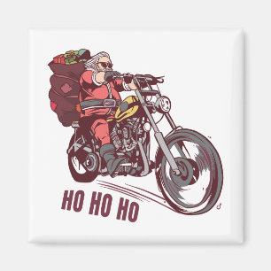 Aimant Costume de Noël père Noël Biker pour Invitatiatiat