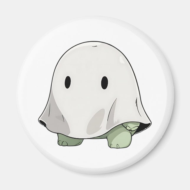 Aimant Costume de Tortue Fantôme Kawaii pour Halloween (Devant)