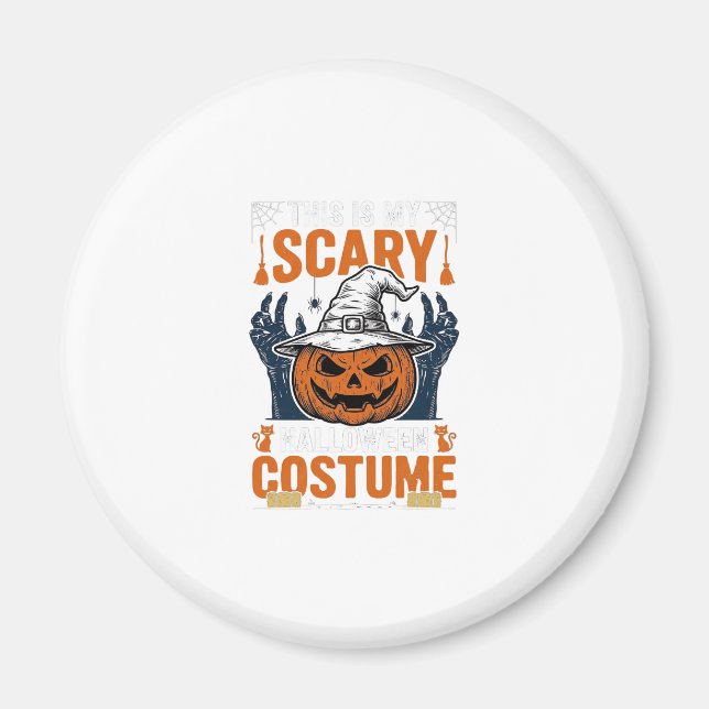 Aimant Costume d'Halloween effrayant Chapeau de sorcière  (Devant)
