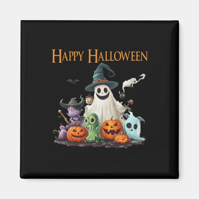 Aimant Costume d'Halloween éffrayant Ghost Halloween Happ (Devant)