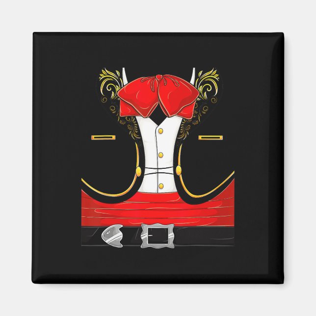 Aimant Costume d'Halloween Mariachi mexicain Charro Cinco (Devant)