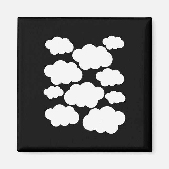 Aimant Costume d'Halloween Nuages blancs (Devant)