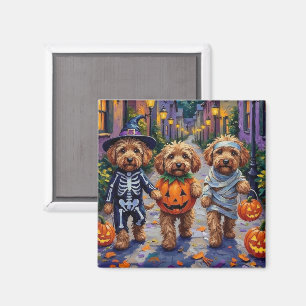 Aimant Costume d'Halloween pour chiens Cockapoo allant ch