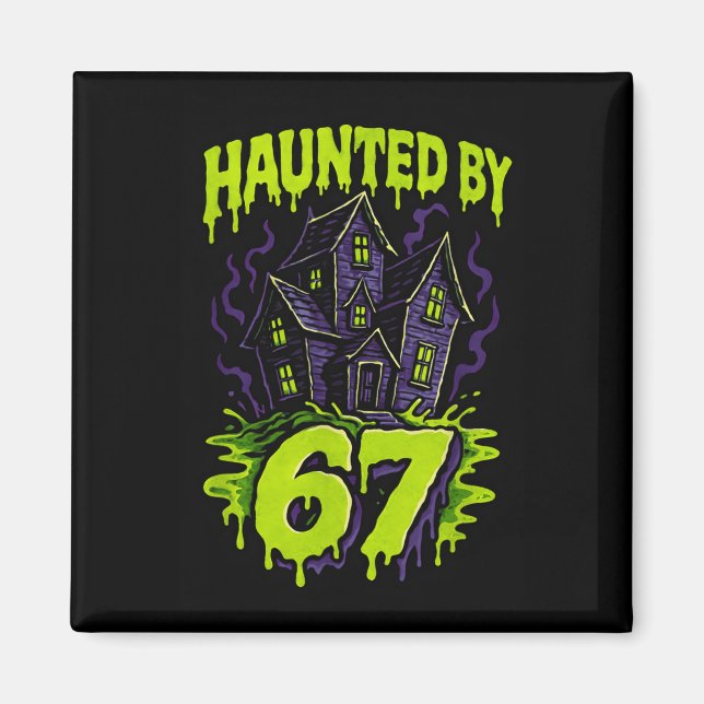 Aimant Costume d'Halloween pour parents de 67 Meme Brain  (Devant)