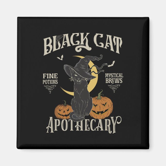 Aimant Costume d'Halloween rétrograde Chat noir Salem Apo (Devant)