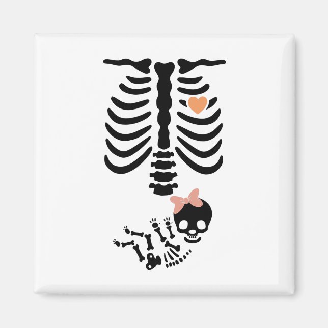 Aimant Costume d'Halloween Skull Skeleton (Devant)