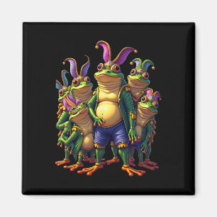 Aimant Costume drôle de Grenouilles Mardi Gras 