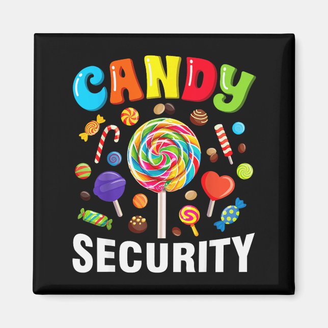 Aimant Costume drôle de sécurité bonbons d'Halloween  (Devant)