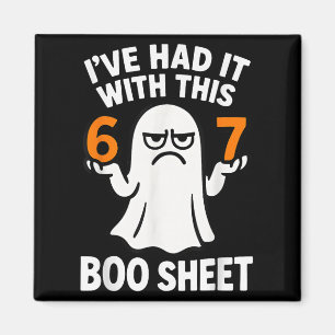 Aimant Costume Halloween 67 Meme 6 7 Drôle Feuille de Boo