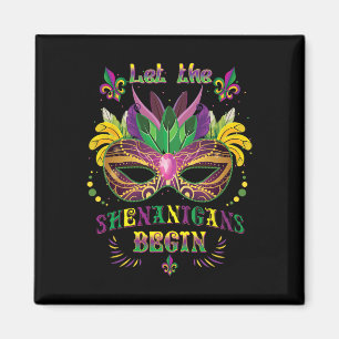 Aimant Costume Mardi Gras Masque Laisser Les Shenanigans 