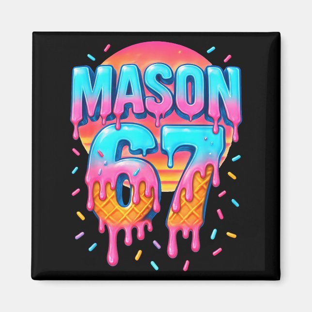Aimant Costume Mason 67 Glace Crème Baseball Drip 6 7 Mèm (Devant)