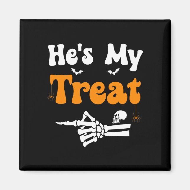 Aimant Costume squelette pour couples homme Halloween (Devant)