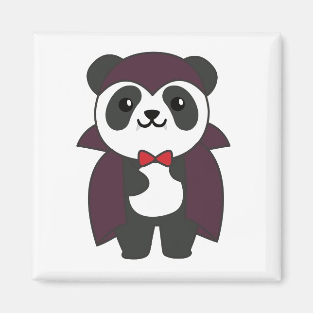 Aimant Costume Vampire Panda Halloween gentil Devil Kids  (Devant)