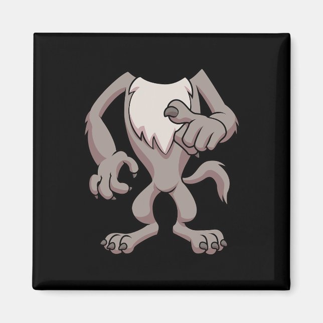 Aimant Costume Wolf Pour Halloween Loup-Occidental Cospla (Devant)
