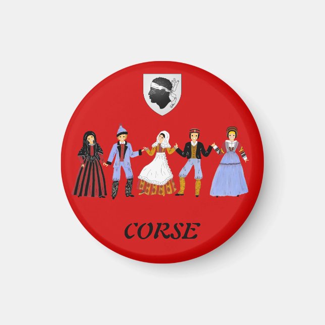 Aimant Costumes de la Corse, France (Devant)