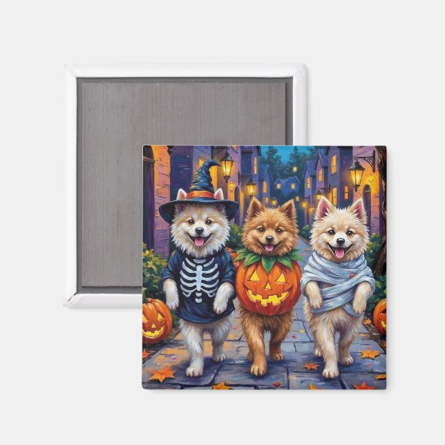 Aimant Costumes d'Halloween pour chiens Samoyèdes allant  (Recto/Verso)