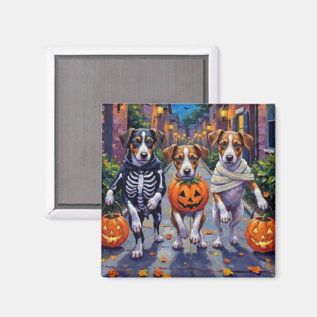 Aimant Costumes d'Halloween pour Jack Russell à l'occasio (Recto/Verso)