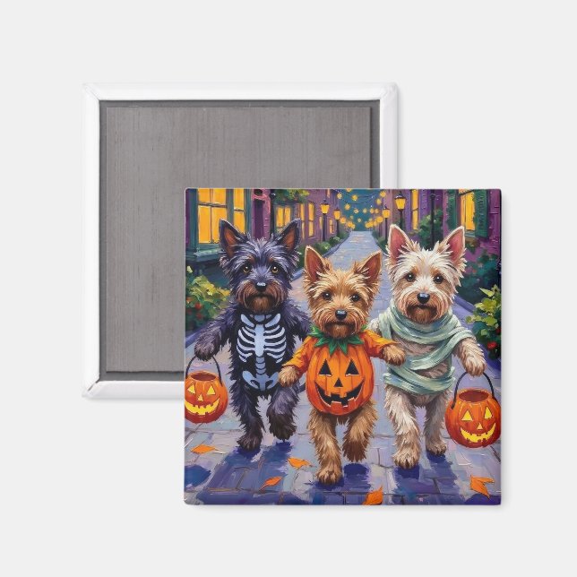 Aimant Costumes d'Halloween pour Skye Terrier en quête de (Recto/Verso)