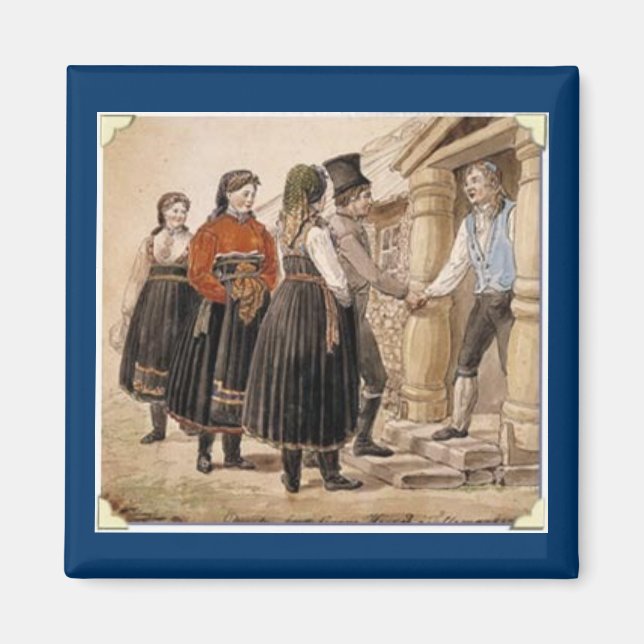 Aimant Costumes folkloriques norvégiens de la région de T (Devant)