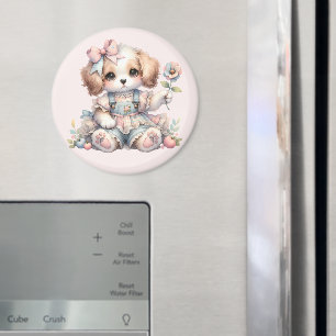 Aimant Cosy Kawaii Cottagecore Farmcore Chiot Style