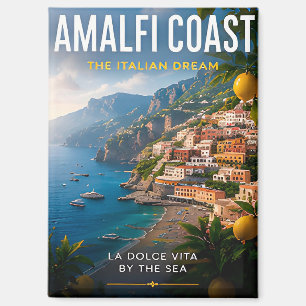 Aimant 🍋 Côte d'Amalfi Italie Village côtier 🌊