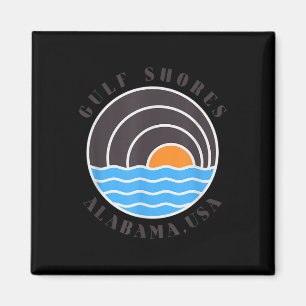 Aimant Côte du Golfe Alabama Vagues Usa