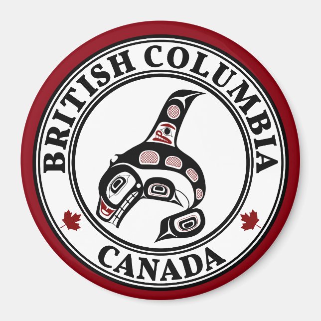 Aimant Côte du Pacifique Nord-Ouest L'art haïda La balein (Devant)