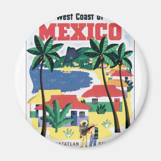 Aimant Côte Ouest du Mexique Graphique coloré