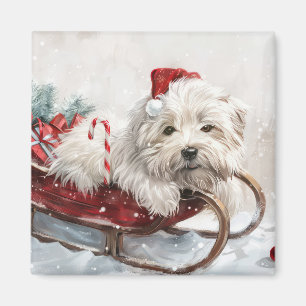 Aimant Coton De Tuléar Fête de Noël
