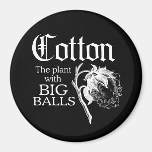 Aimant COTON le PLANTE AVEC le GRAND T-shirt de BOULES