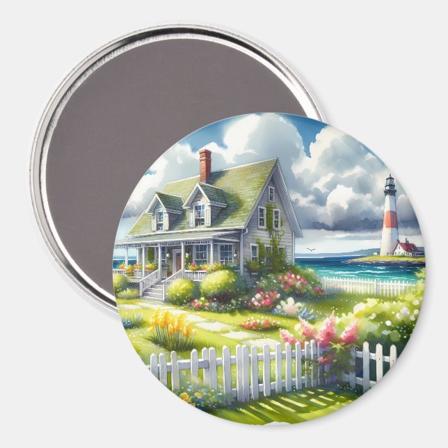 Aimant Cottage With View Of The Lighthouse (Recto/Verso)