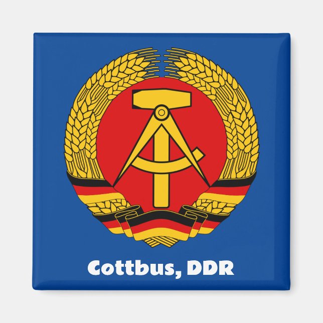 Aimant Cottbus, Allemagne de l'Est (DDR, RDA) Ossi (Devant)