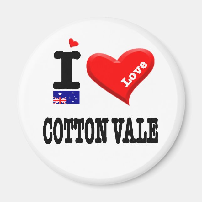 Aimant COTTON VALE - I Love (Devant)