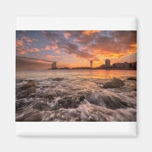 Aimant Coucher De Soleil À Barcelone