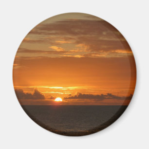 Aimant Coucher de soleil à la mer I Paysage marin coloré