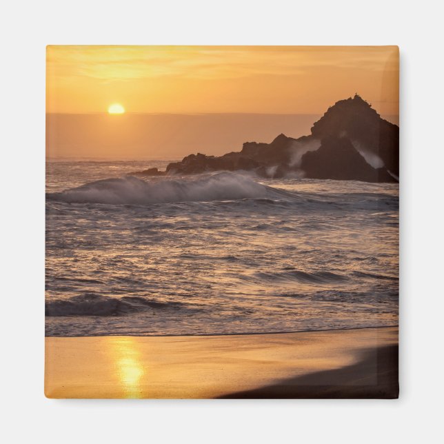 Aimant Coucher de soleil à Pfeiffer Beach (Devant)