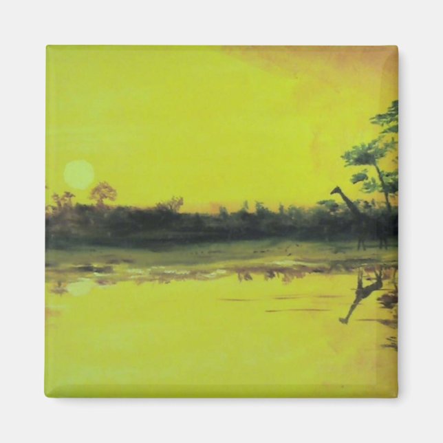 Aimant Coucher de soleil africain (Devant)