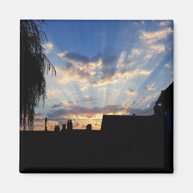 Aimant Coucher de soleil au coucher du soleil (Devant)