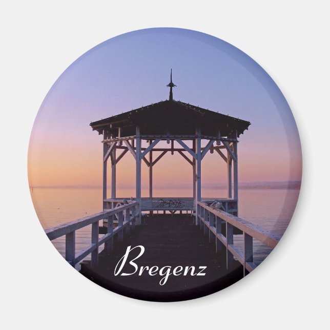 Aimant Coucher de soleil au lac de Constance à Bregenz en (Devant)