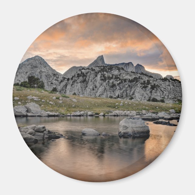 Aimant Coucher de soleil au lac Pyramid (Devant)