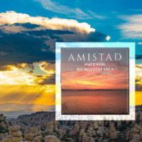 Coucher de soleil au réservoir Amistad, Amistad NR