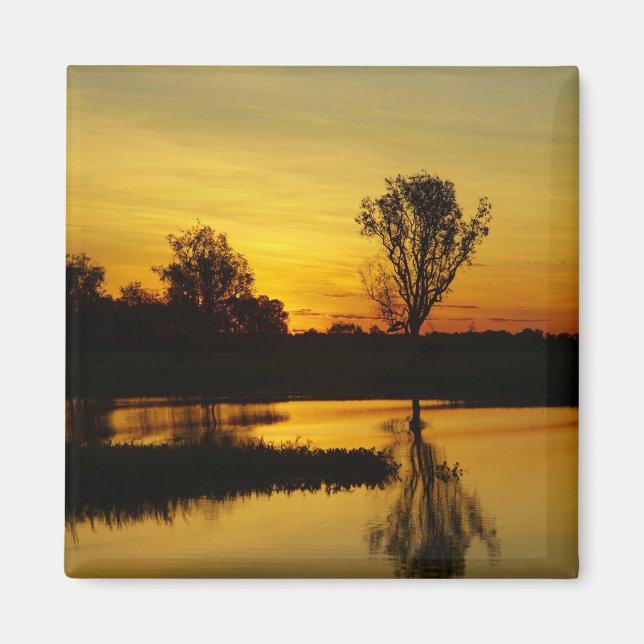 Aimant Coucher de soleil, Billabong de Yellow Water (Devant)