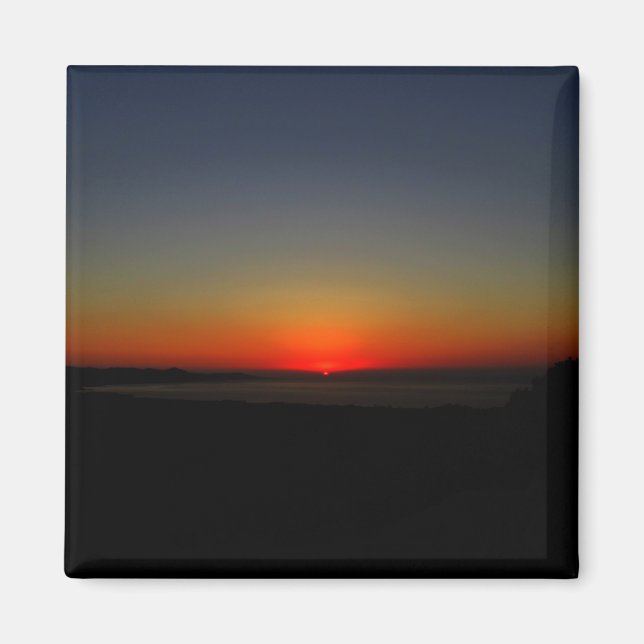 Aimant Coucher de soleil dans l'eau (Devant)