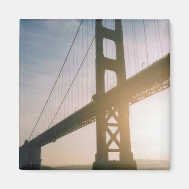 Aimant Coucher de soleil de Golden Gate (Devant)