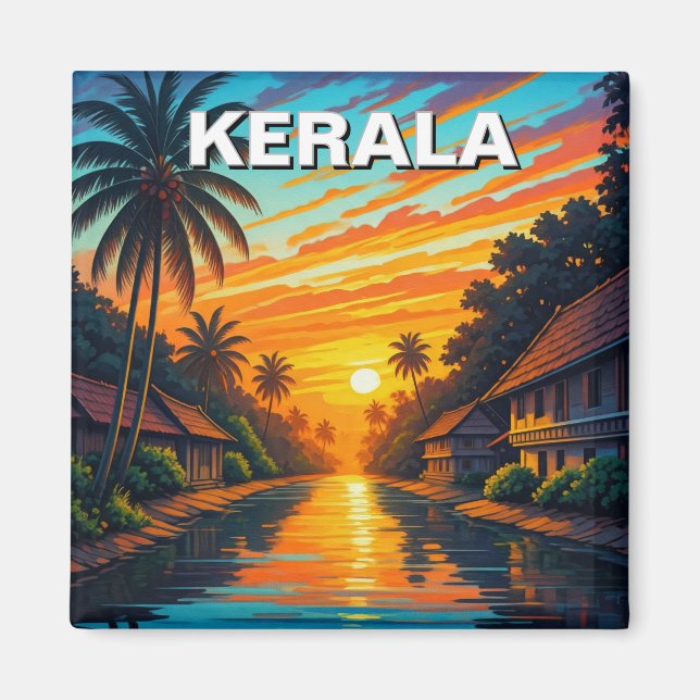 Aimant Coucher de soleil de Kerala India (Devant)