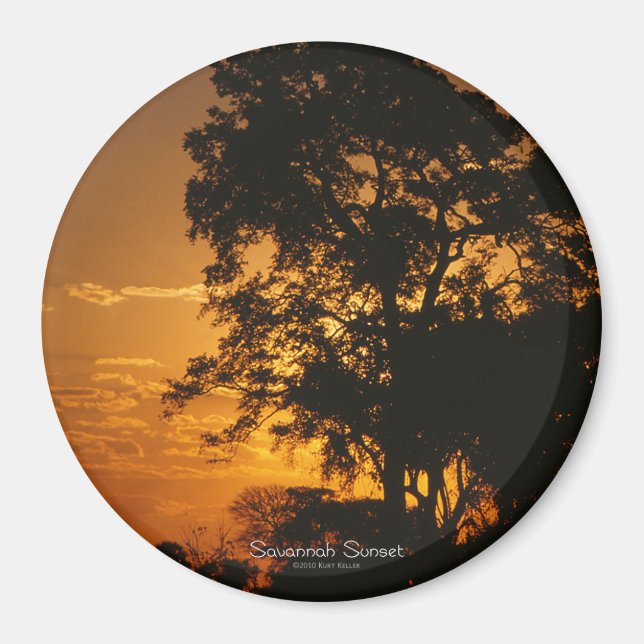 Aimant Coucher de soleil de Savannah (Devant)