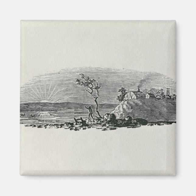 Aimant Coucher de soleil en hiver (Devant)