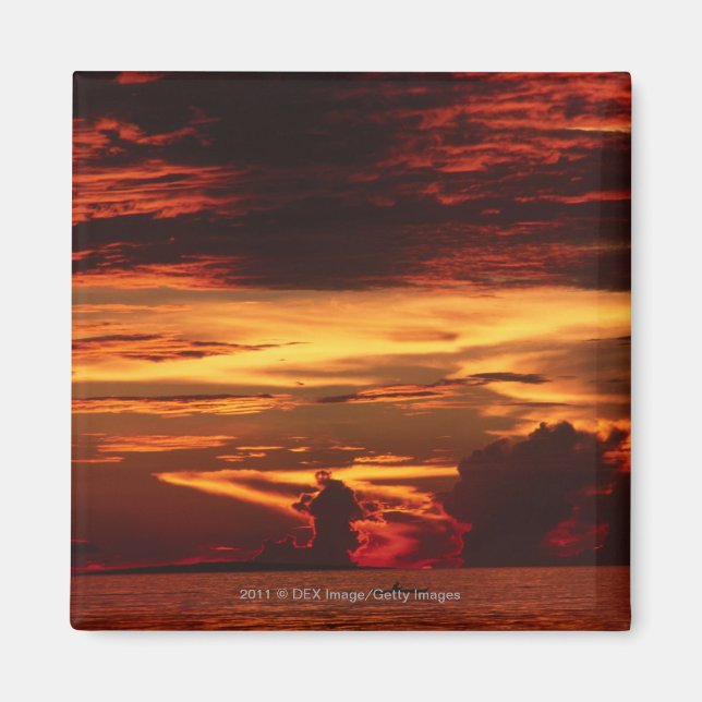 Aimant Coucher de soleil en mer (Devant)