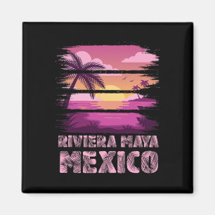 Aimant Coucher de soleil Mexique Riviera Maya Vacances d'